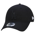 Boné Aba Curva New Era 9Twenty MLB Los Angeles Dodgers - Strapback - Adulto PRETO