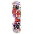 Skate Hondar Montado Série Sticker BRANCO/LARANJA CLA