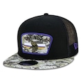 Boné Aba Reta New Era Minnesota Vikings 950 NFL 21 Salute Service - Snapback - Adulto PRETO