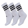 Kit Meia adidas Listras com 03 Pares - 38 a 40 - Adulto BRANCO/PRETO