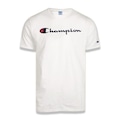 Camiseta Champion Manga Curta Malhão Script Patch - Masculina BRANCO