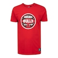 Camiseta NBA Chicago Bulls Ball Logo Estampada - Masculina VERMELHO
