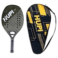 Raquete Beach Tennis HUPI Net Ultra Pro Carbon Kevlar com Bolsa PRETO