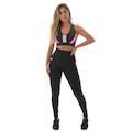 Conjunto Fristyle Fitness Legging com Bolso e Top Academia PRETO