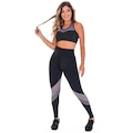 Conjunto Fristyle Fitness Legging e Top Academia - Feminino PRETO