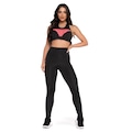 Conjunto Fristyle Fitness Calça Legging e Top Academia - Feminino PRETO