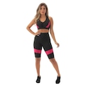 Conjunto Fristyle Fitness Bermuda e Top Academia - Feminino PRETO