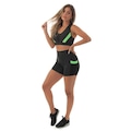 Conjunto Fristyle Fitness Short e Top Academia - Feminino PRETO