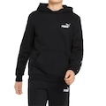 Blusão com Capuz Puma Tape Hoodie - Infantil PRETO/BRANCO