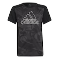 Camiseta adidas Estampada Designed To Move GT1422 - Infantil PRETO/CINZA