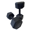 Dumbbell Injetado Sextavado Iniciativa Fitness Monobloco Emborrachado - 16Kg - Unidade Nao Se Aplica