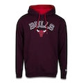 Blusão Com Capuz New Era Canguru Chicago Bulls Core College Letter - Masculino VERMELHO