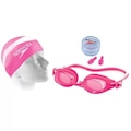 Kit Natação SLC Speedo Touca Óculos e Protetor Swim Starters - Adulto ROSA
