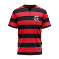 Camisa Flamengo Retrô Tri Carioca Braziline - Masculina VERMELHO/PRETO