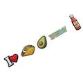 Jibbitz Crocs Charms Taco Tuesday - 5 unidades NAO SE APLICA