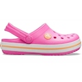 Sandália Crocs Crocband Clog Kids - Infantil ROSA ESC/BRANCO