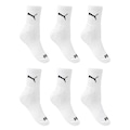 Kit 6 Pares de Meias Puma Esportiva Cano Médio - Feminino BRANCO