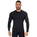 Camiseta Manga Longa Térmica Segunda Pele Vekyo Compressão Proteção UV - Masculina PRETO