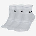 Kit de Meias Nike Everyday Lightweight com 3 Pares - Unissex BRANCO