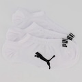 Kit Meia Cano Invisível Puma Sapatilha - 9 pares -  Adulto BRANCO