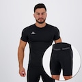 Kit Kappa: Camiseta Térmica + Bermuda - Masculino PRETO
