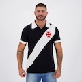 Camisa Polo Vasco Futfanatics Paris Retrô - Masculina PRETO