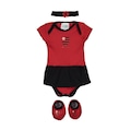 Kit Body Flamengo Torcida Baby Triple - Infantil VERMELHO
