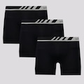 Kit de Cueca Boxer Lupo Microfibra - 3 unidades - Adulto PRETO