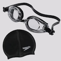 Kit Speedo Touca e Óculos de Natação PRETO