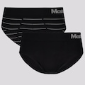 Kit de Cuecas Slip Mash com 2 Unidades - Adulto PRETO
