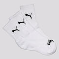 Kit Meia Cano Médio Puma - 3 Pares - Feminina BRANCO