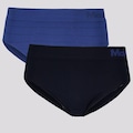 Kit de Cuecas Slip Mash com 2 Unidades - Adulto AZUL