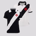 Kit de Camisas do Vasco Braziline Paris - 2 Unidades - Masculino BRANCO