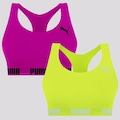 Kit Tops Puma Sem Costura com 2 Unidades - Feminino AMARELO