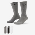 Kit de Meias Cano Alto Nike Everyday Lightweight - Adulto - 3 Pares BRANCO
