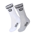 Kit de Meias Wilson B1412405BRCZ com 02 Pares - 39 ao 44 - Adulto BRANCO/CINZA