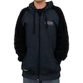 Jaqueta de Moletom com Capuz HUPI - Masculino PRETO/CINZA