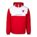 Jaqueta Corta Vento New Era Com Capuz Chicago Bulls Core Dual - Masculina VERMELHO