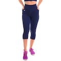 Calça Legging Sandy Fitness Corsário Run - Feminina AZUL ESCURO