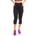 Calça Legging Sandy Fitness Corsário Run - Feminina PRETO