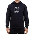 Blusão de Moletom com Capuz RVCA Canguru Topographic Oversize - Masculino PRETO