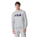 Blusão de Moletom com Capuz Canguru Fila Letter - Masculino CINZA