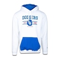 Blusão de Moletom com Capuz New Era MLB Los Angeles Dodgers Core Classic - Masculino OFF WHITE