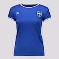 Camiseta Placar Brasil Brasão - Feminina AZUL
