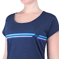 Camiseta Babolat Exercise Stripes Tee - Feminina AZUL