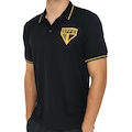 Camisa Polo do São Paulo RetrôMania Ouro - Masculina PRETO