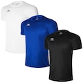 Kit Camisas Penalty X - Masculina - 3 Unidades AZUL/PRETO