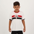 Camisa do São Paulo Futfanatics Stencil - Infantil BRANCO