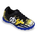 Chuteira Society Dray Marvel Vingadores - Infantil PRETO/AMARELO