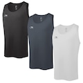 Kit Camiseta Regatas Penalty X com 3 Unidades - Masculina PRETO/CINZA
